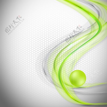 绿色动感线条圆球图片