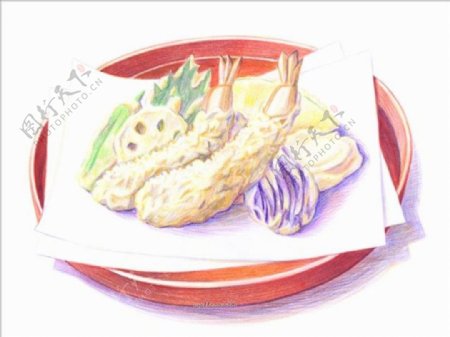 日式料理手绘