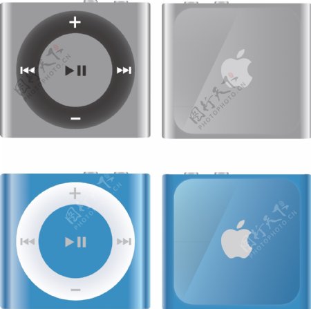 苹果公司的iPodShuffle按钮矢量集2