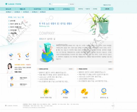 网页素材韩国psd图片