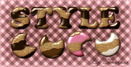 巧克力饼干文字样式图片