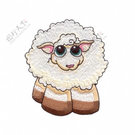 绣花动物绵羊免费素材