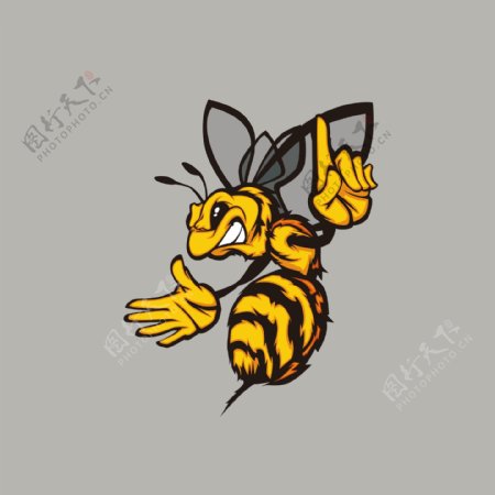 印花矢量图卡通动物蜜蜂童装免费素材