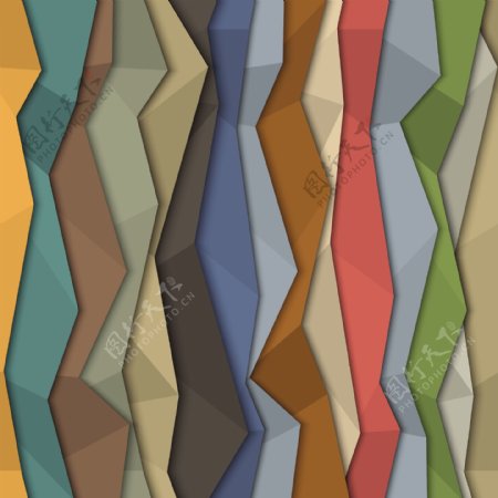 三维彩色背景折纸样式