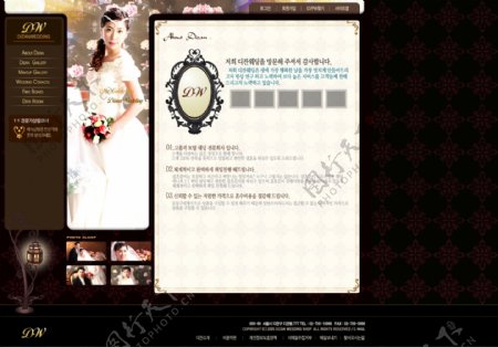 婚紗网页模板图片