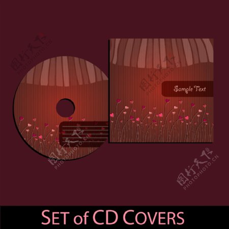 CD光盘封面设计矢量素材