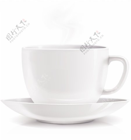白色咖啡杯矢量素材