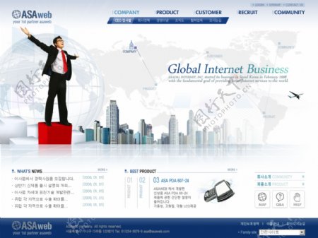商科技商业经典网站网页模版图片