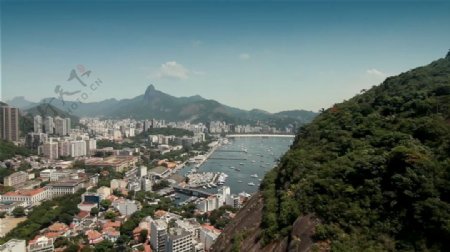 鸟瞰巴西里约热内卢实拍视频素材