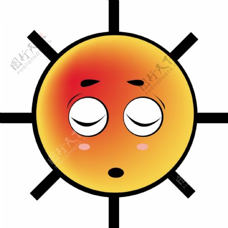 卡通太阳表情图标