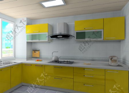 黄色厨房