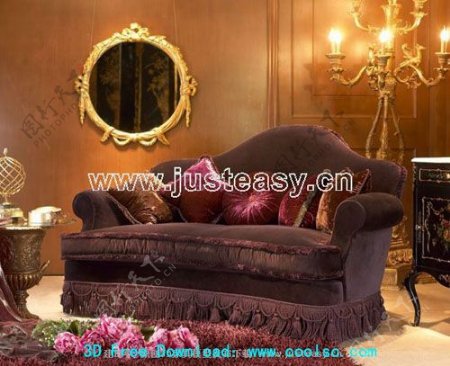 欧式沙发2沙发沙发家具古典三维模型
