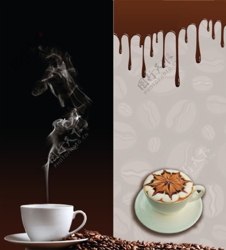 咖啡折页背景图片