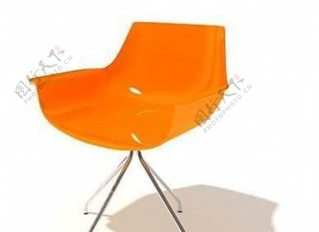 橘红色时尚椅子092