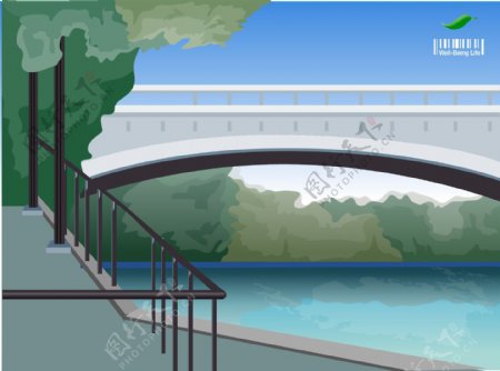 小桥流水图片