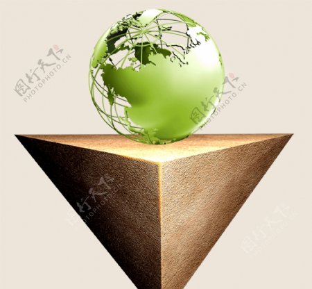 三角型海报素材绿色主义世界