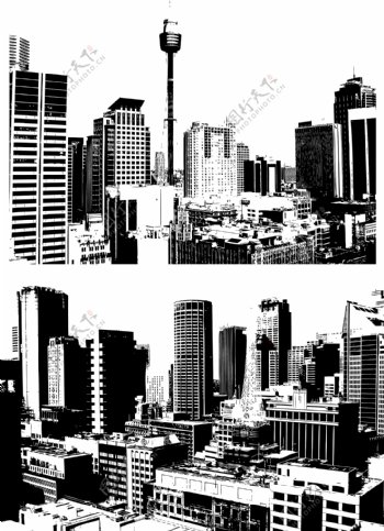 城市剪影图图片
