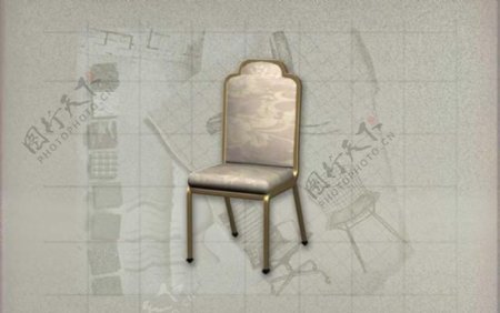 酒店风格家具椅子B0153D模型