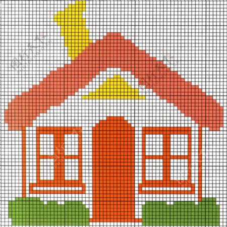 毛衫图案房子房屋小屋色彩免费素材