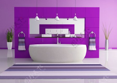 浴室3D渲染图