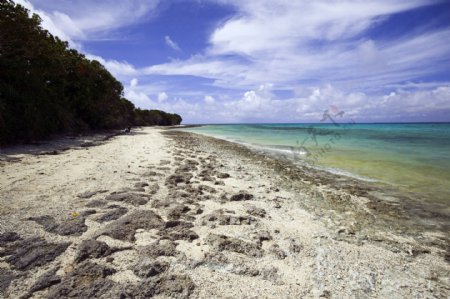 竹富岛的沙海滨图片