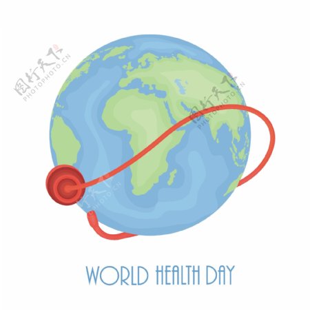 摘要世界卫生日的概念对全球的灰色背景