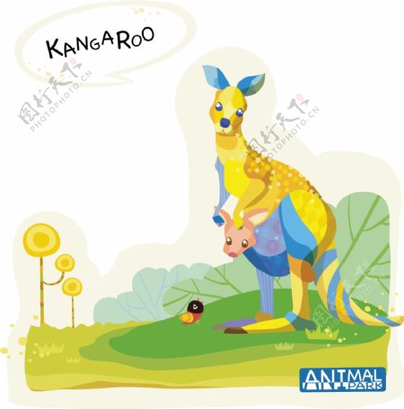 韩国可爱动物乐园插画17