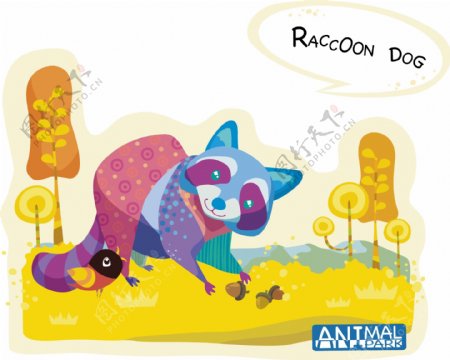 韩国可爱动物乐园插画11