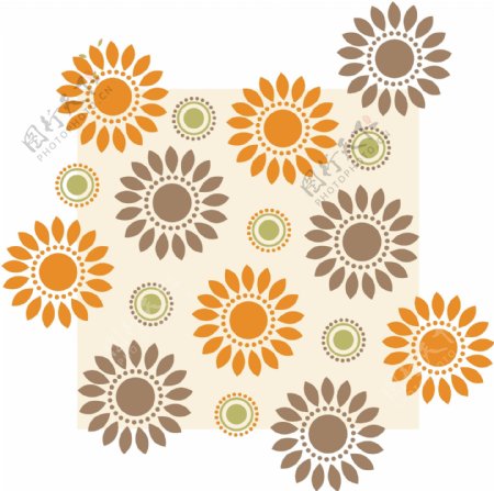 太阳花装饰印花图案