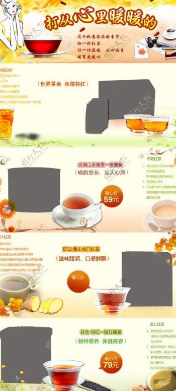 红茶网页图片