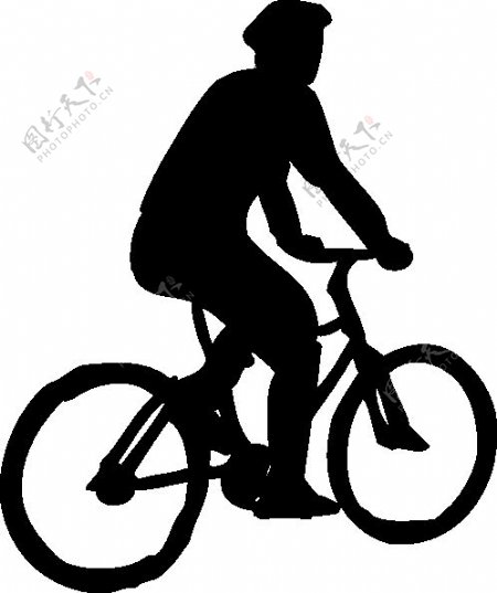 骑自行车的人sillouette剪贴画