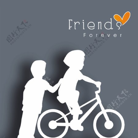 情人节快乐的可爱男孩tryning学骑自行车的白色剪影