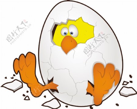 复活节蛋用鸡的卡通人物