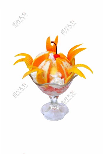 香橙冰淇淋图片