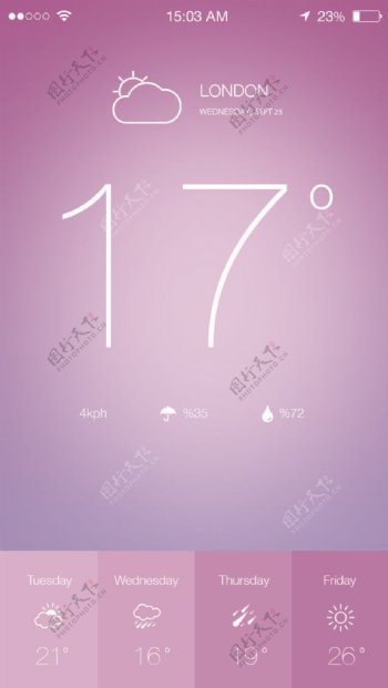 IOS天气应用UI