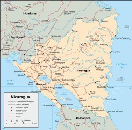尼加拉瓜地图