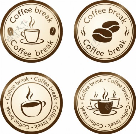 咖啡主题矢量图