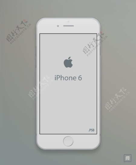 手机白色苹果6界面素材