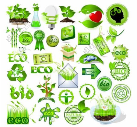 绿色环保元素矢量素材