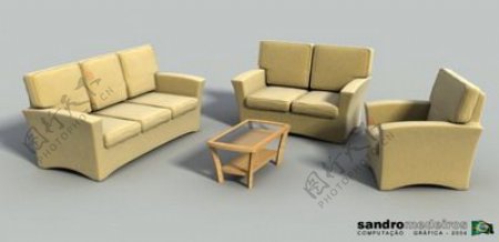 沙发组合3d模型家具图片58