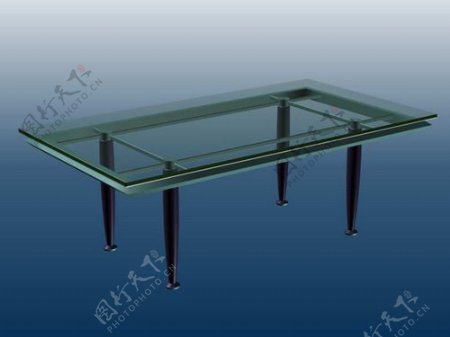 玻璃桌3d模型桌子效果图10