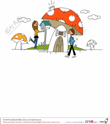 童话故事里的蘑菇房