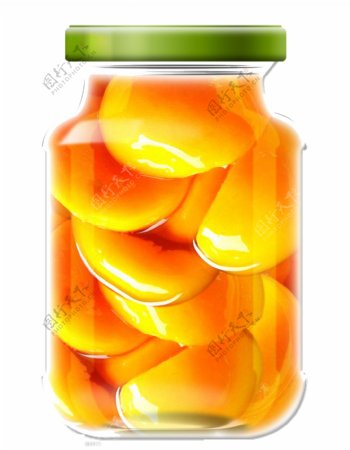 罐子里的黄桃