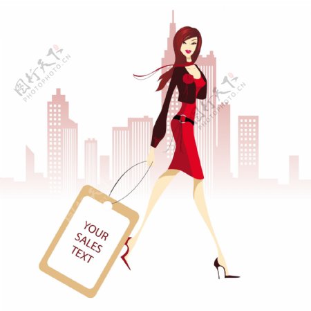 韩国商业素材购物女性