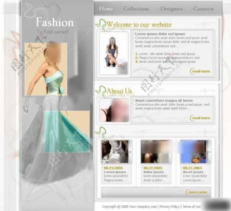 丝绸典雅时尚服饰网页模板