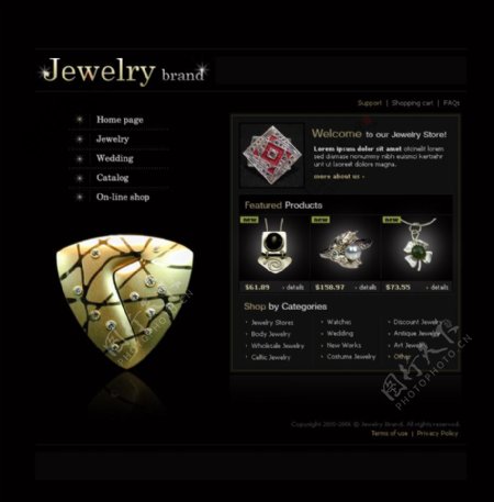 网页设计珠宝首页模板