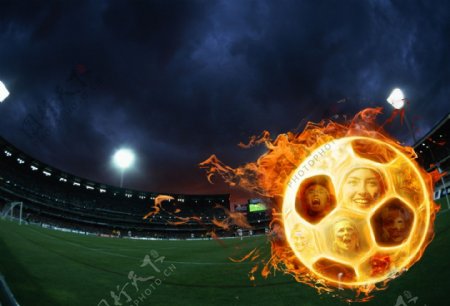 火热的足球世界杯图片