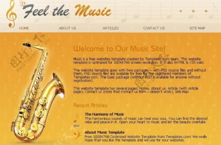 音乐乐器企业网页模板