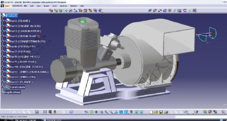 在CATIA发动机机仿真