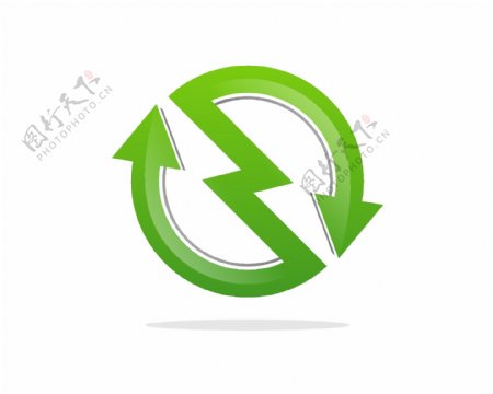 绿色箭头logo设计